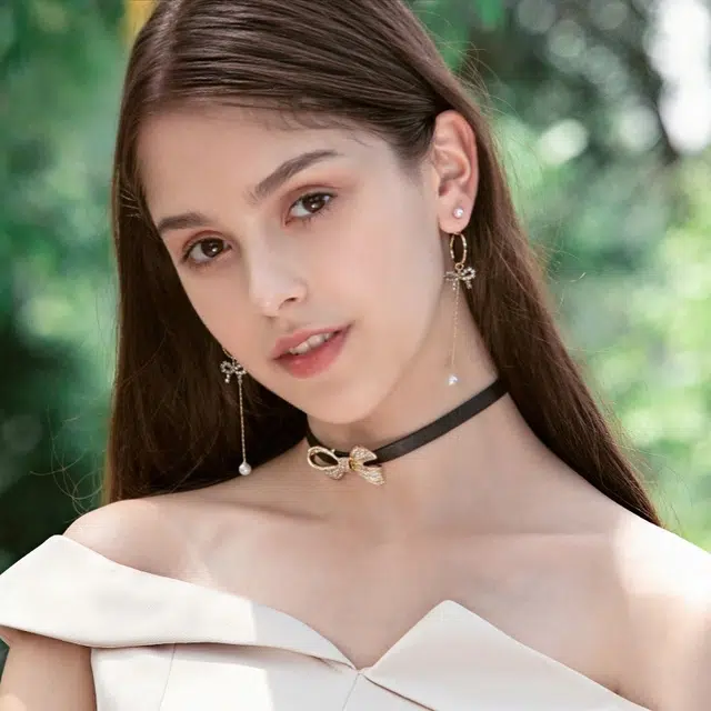 兰盈 蝴蝶结#好运 水晶耳环 轻奢耳饰品 女款