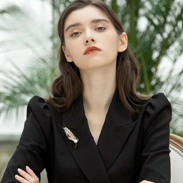 兰盈 原创设计麦穗高档奢华气质镶钻胸花服装配饰品 胸针 女款