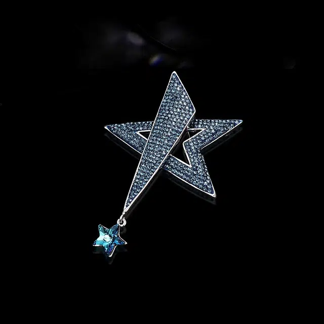 兰盈 奢华星星 环保合金 胸针 男女同款情侣款