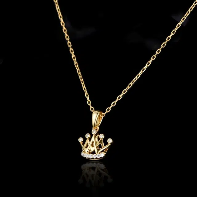 兰盈 皇冠轻奢小众 环保合金 项链 男女同款情侣款