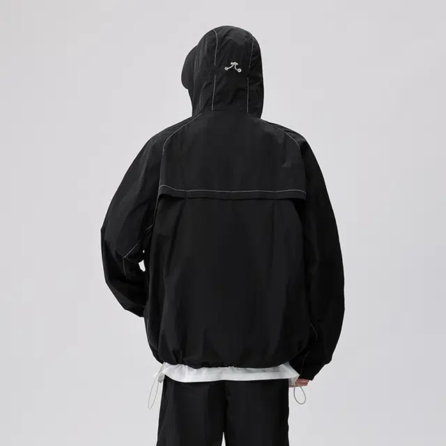 曼城 纯色山系户外冰皮轻薄外套宽松连帽多巴胺色系简约基础款超轻 透气防晒服 男女同款