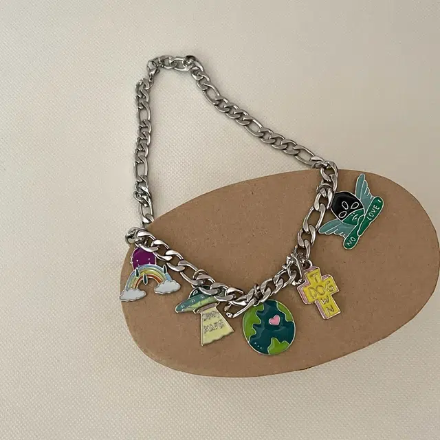 KING OF BLING Alien Planet Necklace