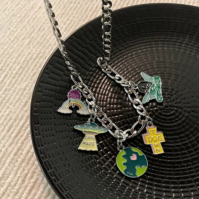 KING OF BLING Alien Planet Necklace