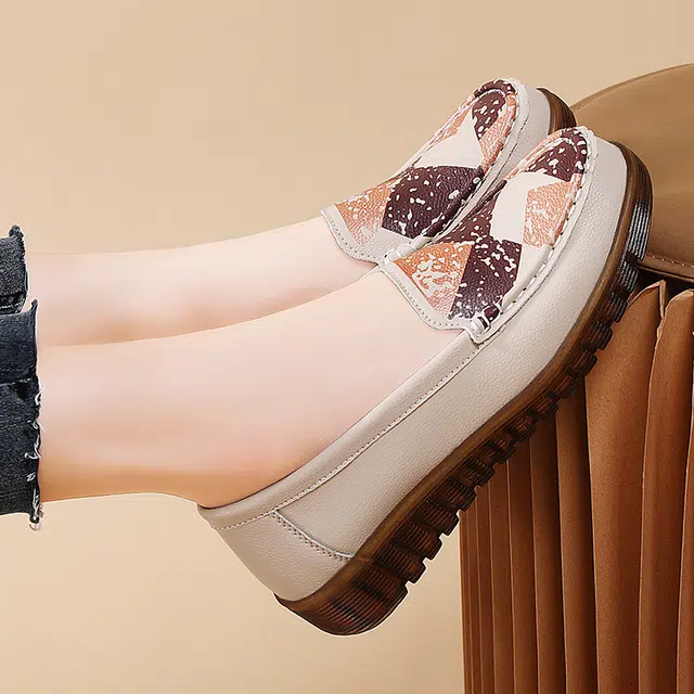 健氏 二层牛皮 时尚舒适 百搭日常 休闲单鞋 女款