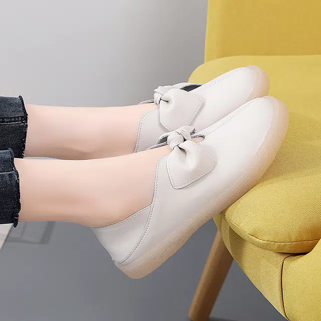 健氏 二层牛皮 气质舒适百搭 休闲单鞋 女款