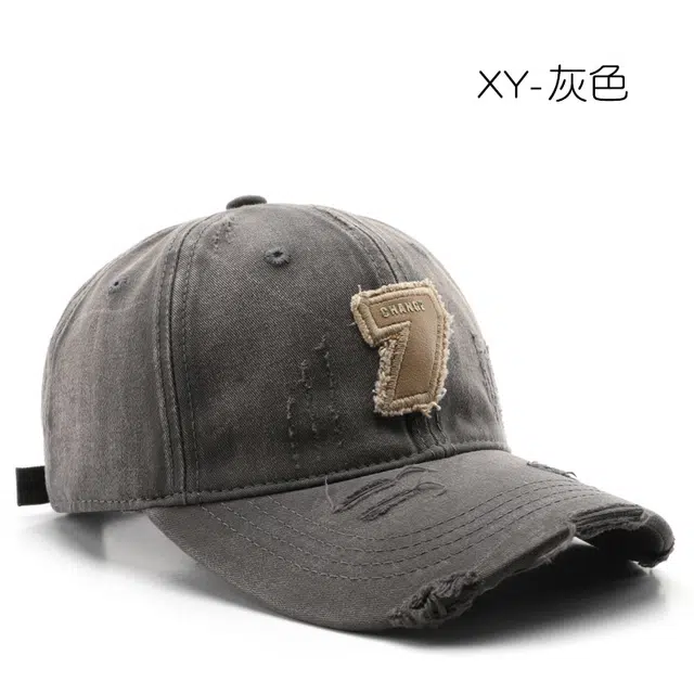 佐闯 帽子春秋个性时尚做旧破洞户外运动出行防晒遮阳 棉 鸭舌帽 男女同款情侣款