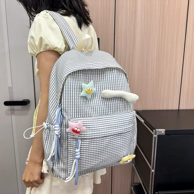 草丛喵喵喵 高颜值百搭可爱小众 尼龙 双肩包 男女同款情侣款 多色