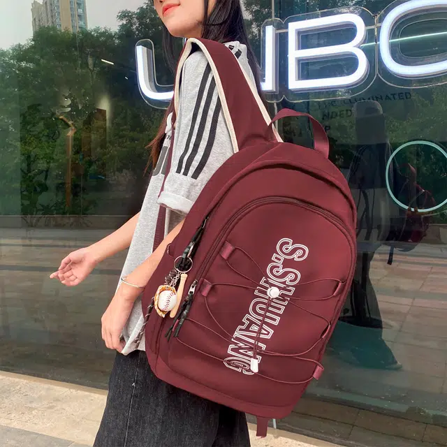 草丛喵喵喵 时尚百搭轻便小众 尼龙 双肩包 男女同款情侣款 多色