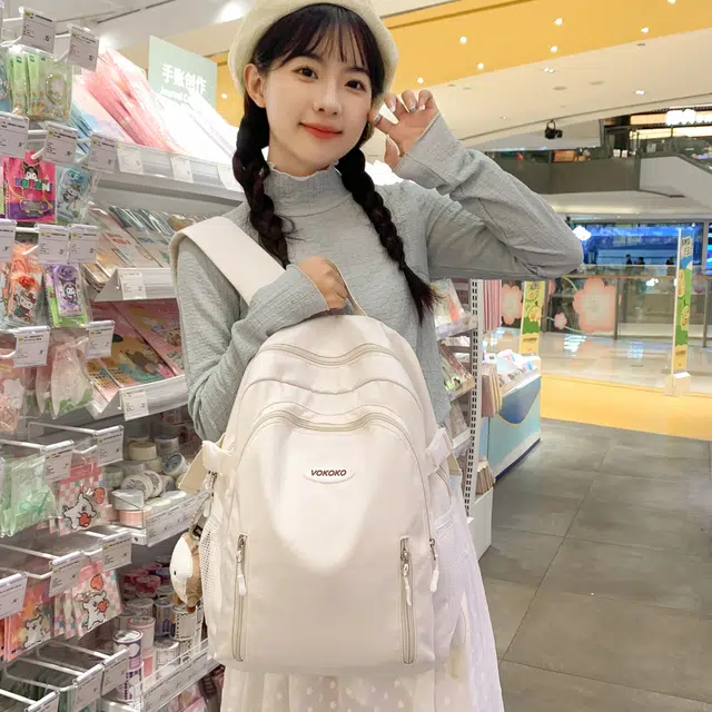 草丛喵喵喵 高颜值简约百搭潮流街头 尼龙 双肩包 女款 多色