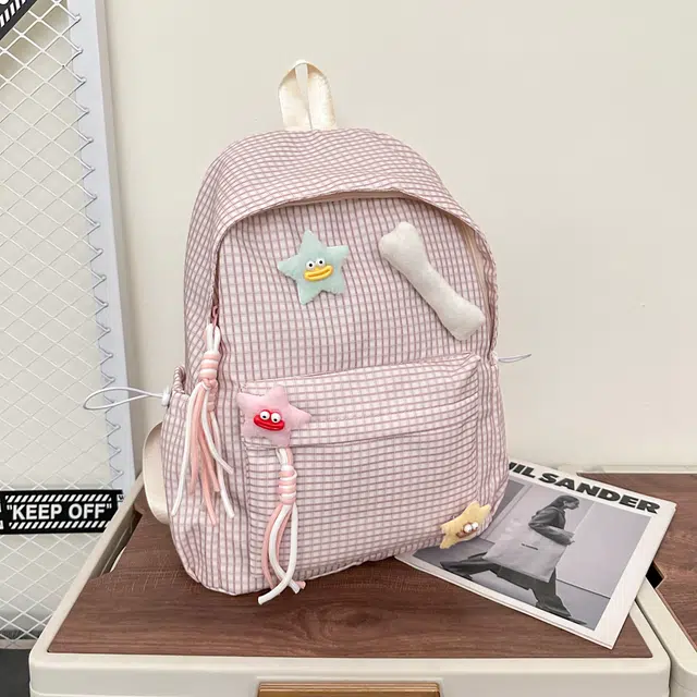 草丛喵喵喵 高颜值百搭可爱小众 尼龙 双肩包 男女同款情侣款 多色