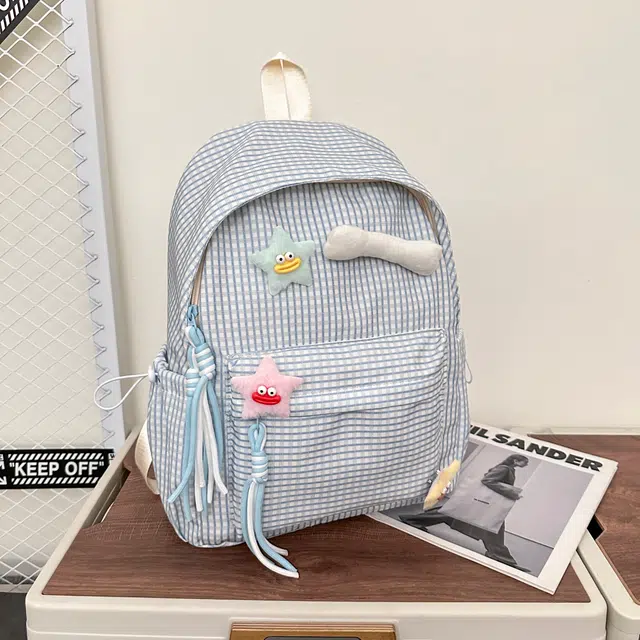 草丛喵喵喵 高颜值百搭可爱小众 尼龙 双肩包 男女同款情侣款 多色