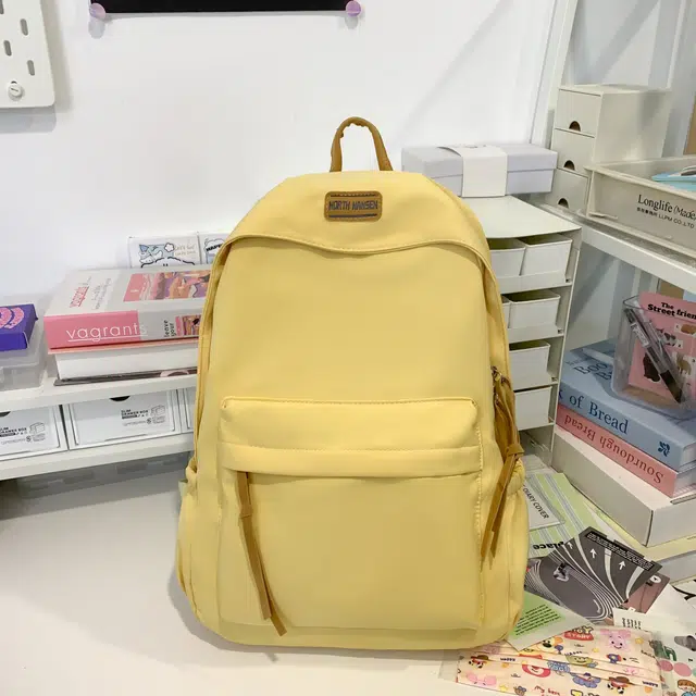 草丛喵喵喵 高颜值简约百搭学生潮流 尼龙 双肩包 男女同款情侣款 多色
