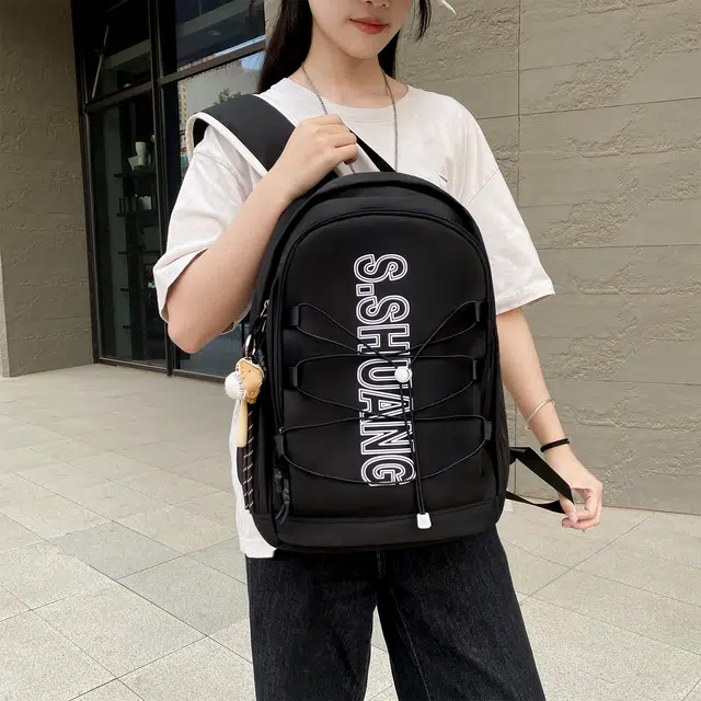 草丛喵喵喵 时尚百搭轻便小众 尼龙 双肩包 男女同款情侣款 多色