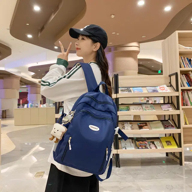 草丛喵喵喵 高颜值简约百搭潮流街头 尼龙 双肩包 女款 多色