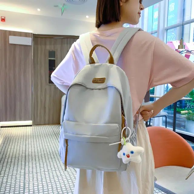 草丛喵喵喵 高颜值简约百搭学生潮流 尼龙 双肩包 男女同款情侣款 多色