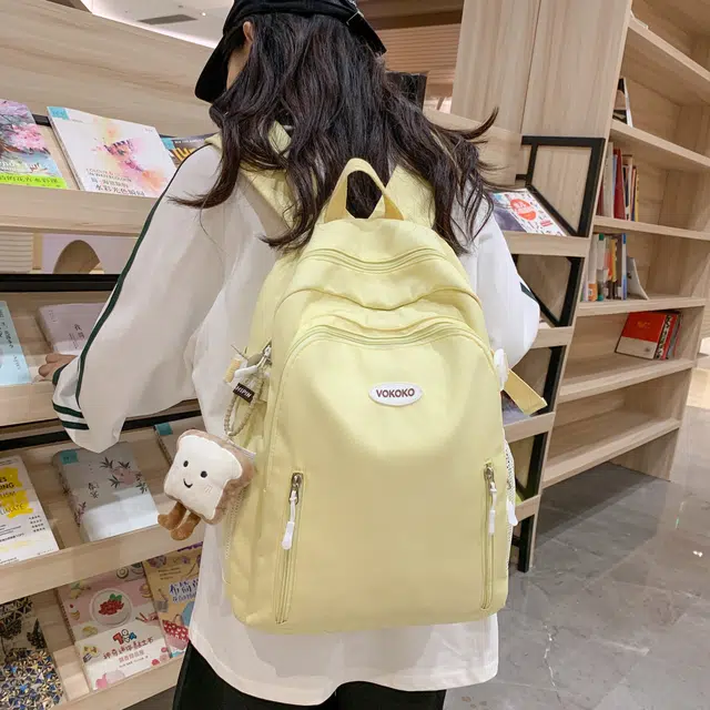 草丛喵喵喵 高颜值简约百搭潮流街头 尼龙 双肩包 女款 多色