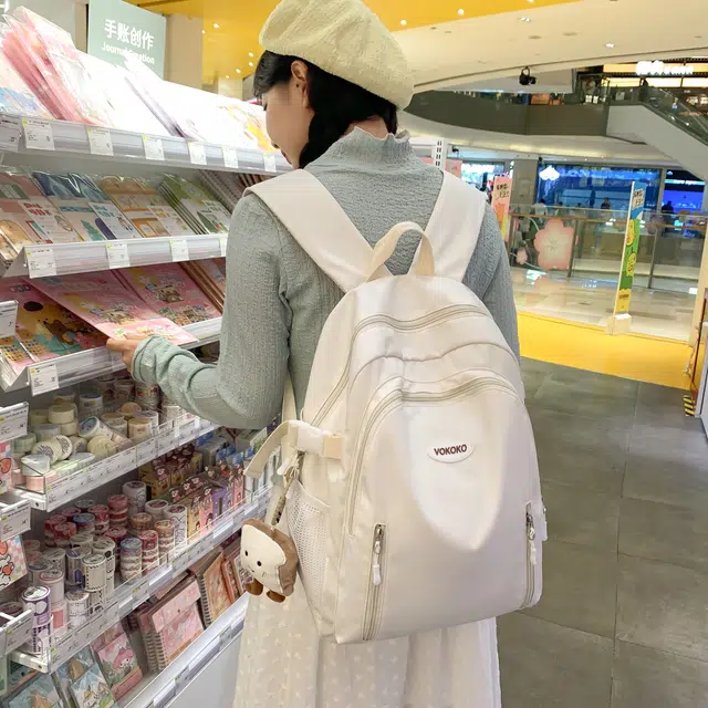 草丛喵喵喵 高颜值简约百搭潮流街头 尼龙 双肩包 女款 多色