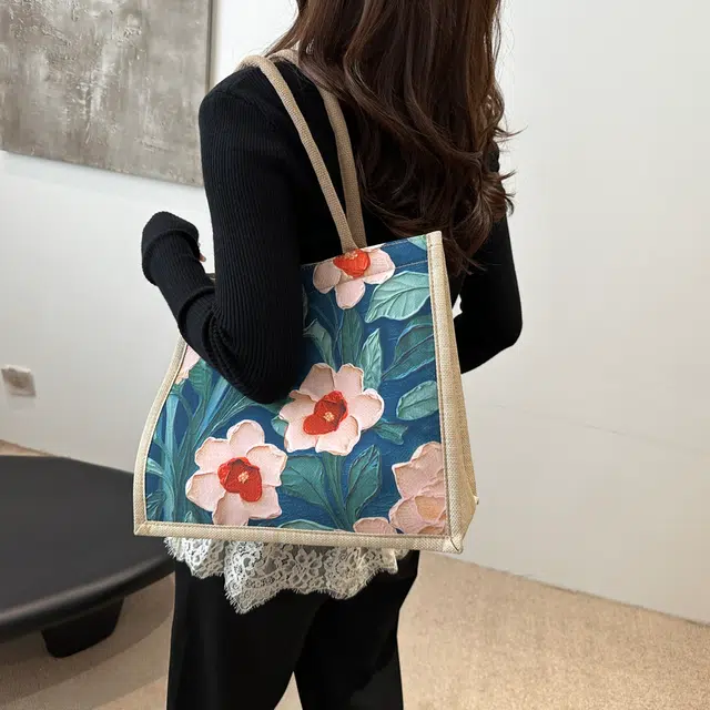 草丛喵喵喵 时尚百搭潮流日常通勤 帆布 帆布包单肩包 女款 多色