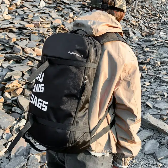 草丛喵喵喵 高颜值百搭字母潮流 牛津布 背包双肩包 男女同款情侣款 多色