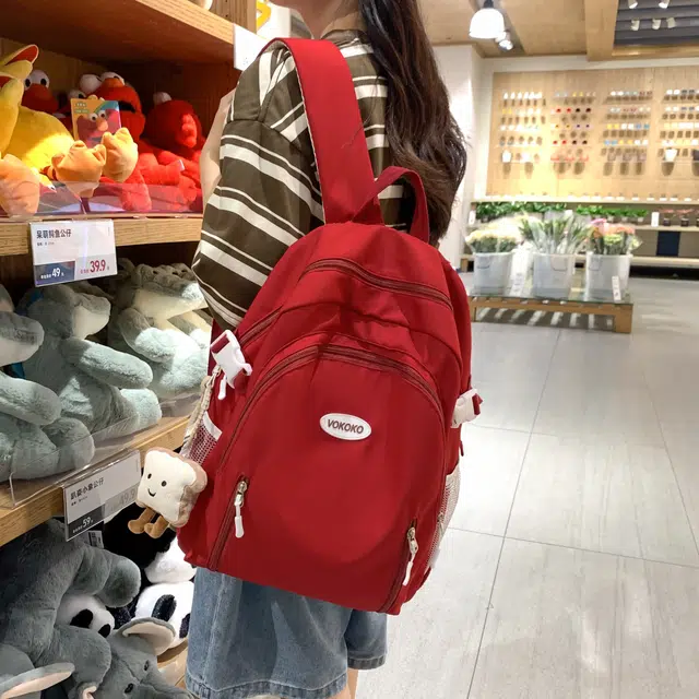 草丛喵喵喵 高颜值简约百搭潮流街头 尼龙 双肩包 女款 多色