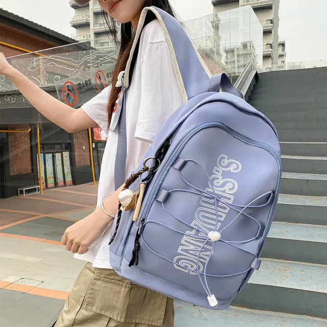 草丛喵喵喵 时尚百搭轻便小众 尼龙 双肩包 男女同款情侣款 多色