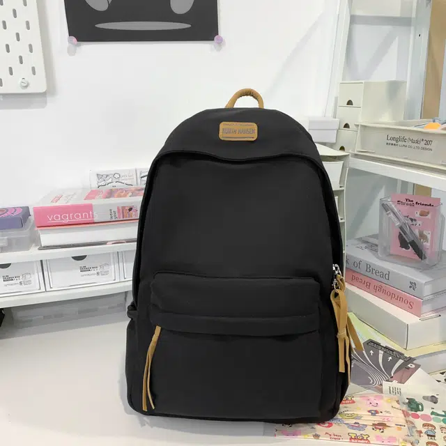 草丛喵喵喵 高颜值简约百搭学生潮流 尼龙 双肩包 男女同款情侣款 多色