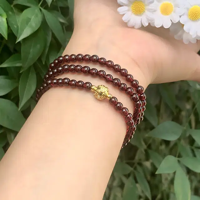 【时来好运】 重庆金店 招财福牌 国潮新中式招财纳福吉祥顺遂本命年精致轻奢优雅气质小众设计转运珠 琉璃 手串 男女同款情侣款