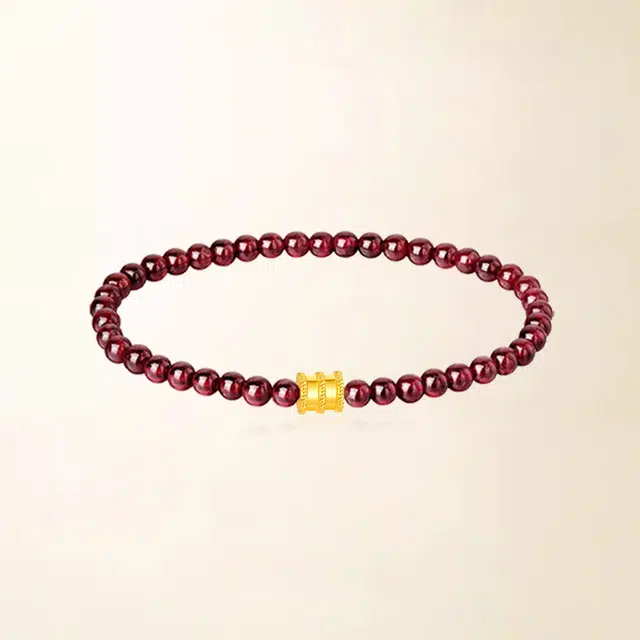 重庆金店 小蛮腰  国潮新中式招财纳福吉祥顺遂本命年精致轻奢优雅气质小众设计转运珠 琉璃 手串 男女同款情侣款