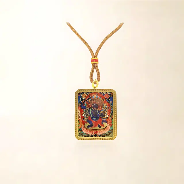 【招财进宝运气好】 重庆金店  睦璃 财源广进 八大守护神唐卡诸事顺利 平安喜乐新中式 飞黄腾达吉祥小众#好运  合金 项链 男女同款情侣款