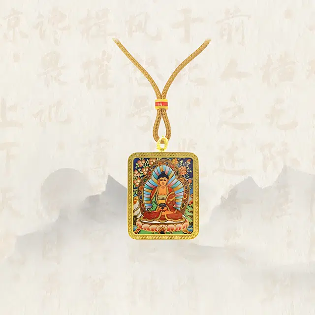 【招财进宝运气好】 重庆金店 睦璃 财源广进 八大守护神唐卡诸事顺利 平安喜乐新中式 飞黄腾达福禄吉祥#好运  合金  项链 男女同款情侣款