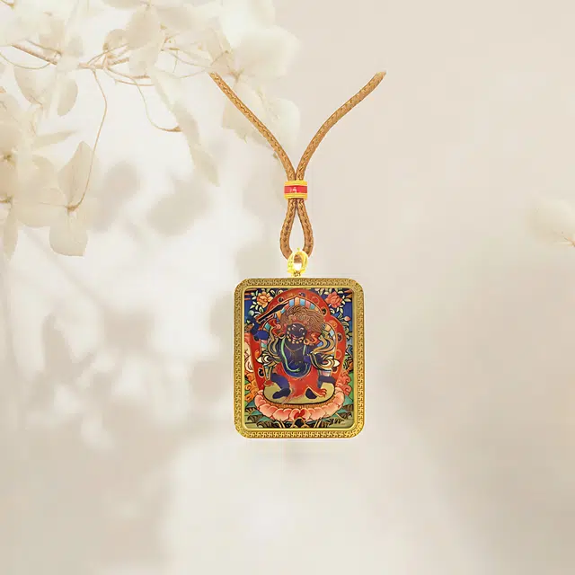 【招财进宝运气好】 重庆金店  睦璃 财源广进 八大守护神唐卡诸事顺利 平安喜乐新中式 飞黄腾达吉祥小众#好运  合金 项链 男女同款情侣款