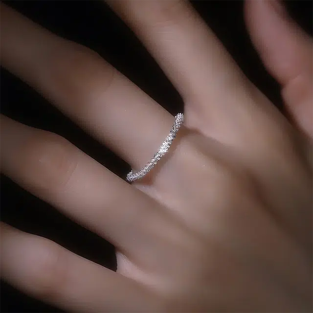 重庆金店 满天星 精致时尚 轻奢优雅 简约大气高级 合金 戒指 男女同款情侣款