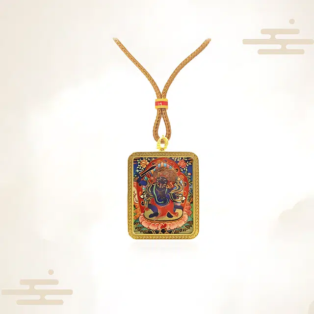 【招财进宝运气好】 重庆金店  睦璃 财源广进 八大守护神唐卡诸事顺利 平安喜乐新中式 飞黄腾达吉祥小众#好运  合金 项链 男女同款情侣款