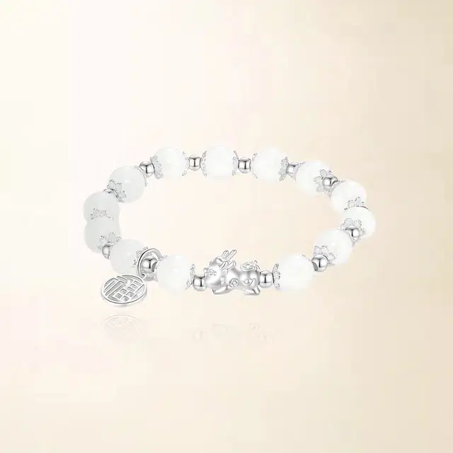 【招财纳福】 重庆金店 貔貅 平安吉祥福牌新中式复古岁岁平安白月光复古民族小众精致优雅气质#好运 琉璃 手串 男女同款情侣款