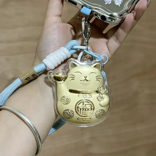 重庆金店 招财猫请发财 财运享通财源滚滚新中式国潮可爱萌趣创意日常通勤使用 足金 一口价 贴片 女款