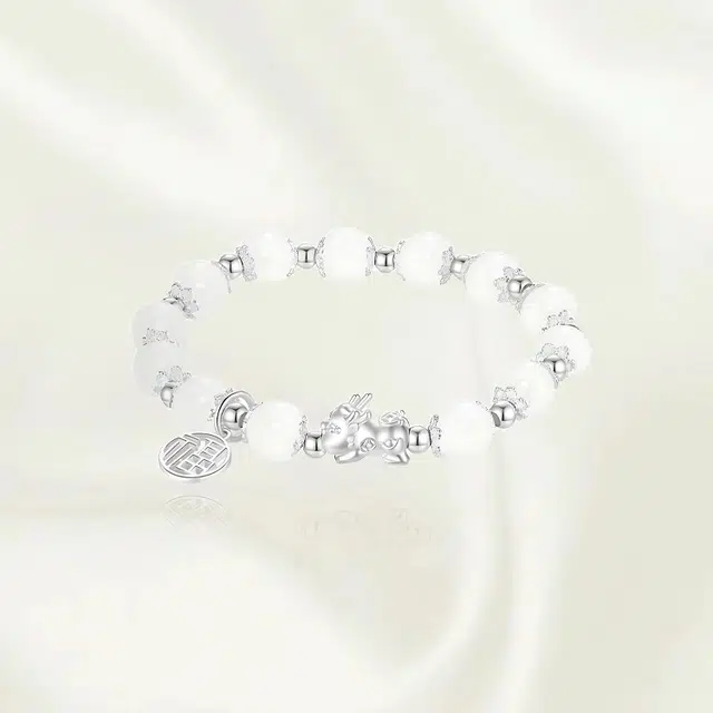 【招财纳福】 重庆金店 貔貅 平安吉祥福牌新中式复古岁岁平安白月光复古民族小众精致优雅气质#好运 琉璃 手串 男女同款情侣款