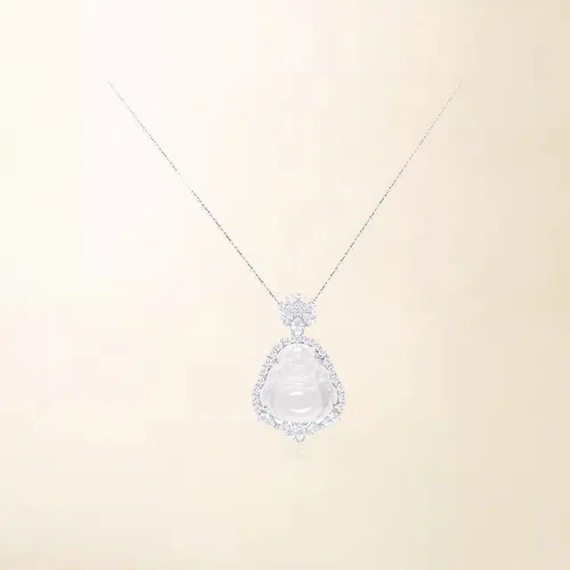 重庆金店 新中式佛公 弥勒佛 国风国潮平安转运 招财纳福复古轻奢小众简约大方显白#好运 合金 项链 男女同款情侣款