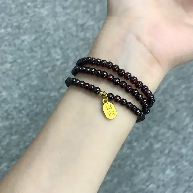 【时来好运】 重庆金店 招财纳福叠戴 国潮新中式招财纳福吉祥顺遂本命年精致轻奢优雅气质小众设计转运珠手饰 琉璃 手串 男女同款情侣款