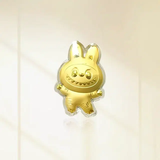 重庆金店 可爱拉 萌趣精致简约轻奢时尚百搭小众设计收藏储蓄储值纪念 足金 一口价 金贴 男女同款情侣款