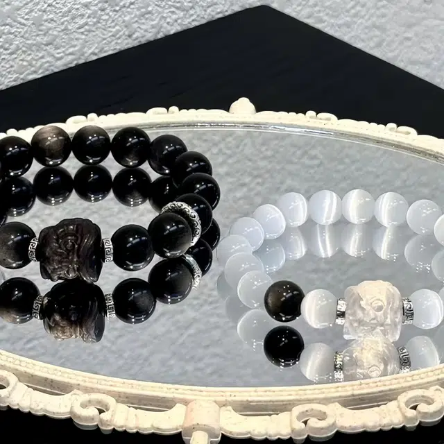 永恒旋律 招财纳福 祥瑞醒狮转运圆珠串 新中式小众国风简约高级感设计 诸事顺利日常时尚通勤精致百搭 精美礼盒好运处理 黑曜石 手串 男款
