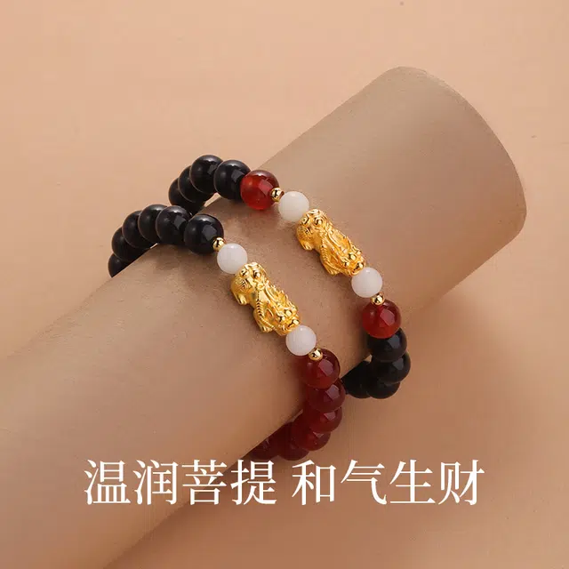 永恒旋律 招财貔貅平安转运珠 新中式国潮小众时尚轻奢设计 简约日常通勤百搭 精美礼盒 好运 菩提子/菩提籽 手串 男女同款情侣款