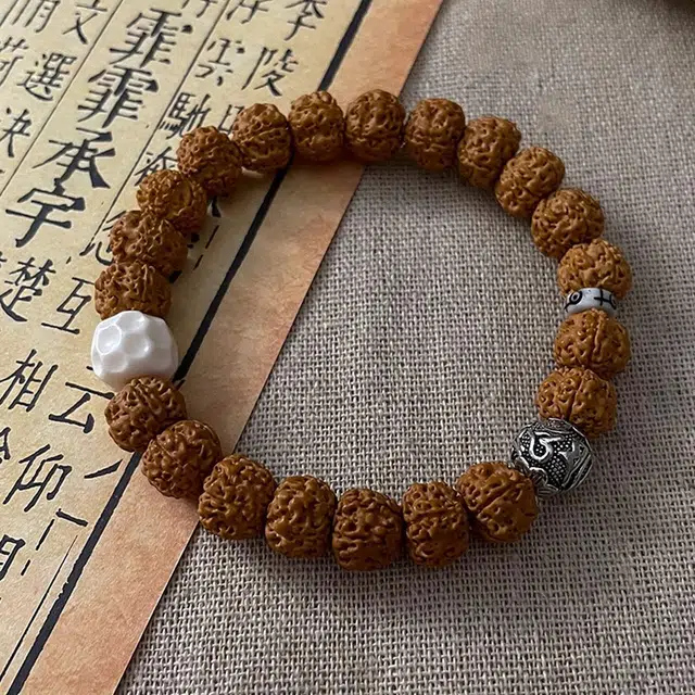 永恒旋律 招财纳福 观智转运圆珠串 新中式国潮小众个性高级感设计 诸事顺利八方来财日常通勤精致百搭 精美礼盒 好运 金刚菩提 手串 男款