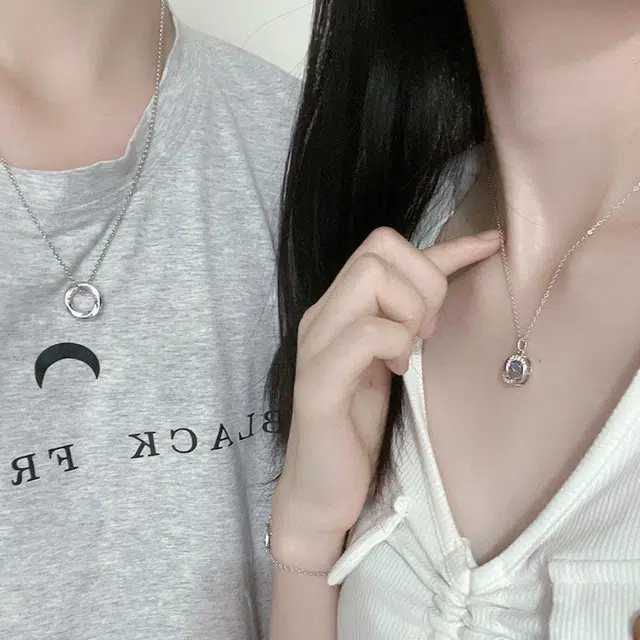 永恒旋律 莫比乌斯系列 爆闪爱心精致轻奢小众设计高级感 日常百搭个性冷淡风简约温柔气质优雅通勤锁骨链 铜 项链 男女同款情侣款