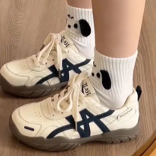 韩版小众复古潮流舒适运动 低帮 生活休闲鞋 女