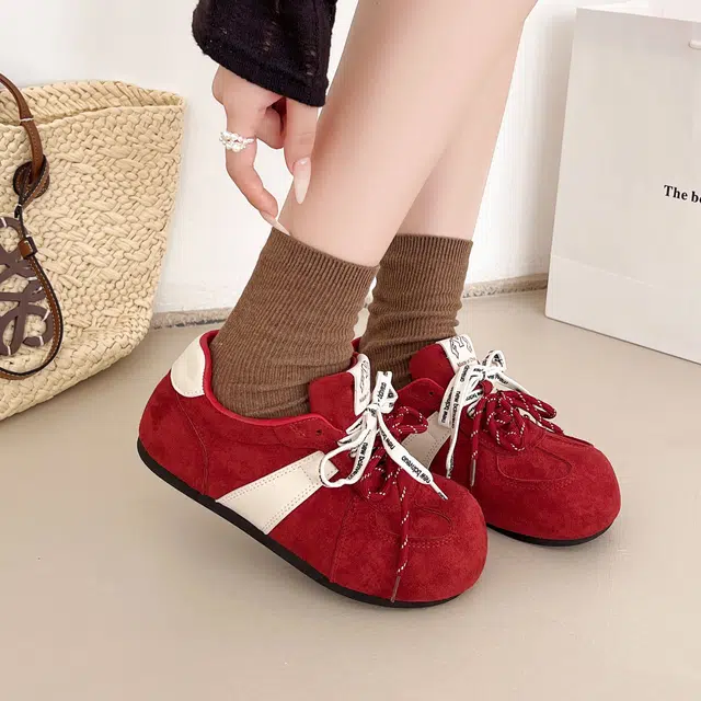 时尚复古韩版百搭舒适轻便德训运动鞋 低帮 生活休闲鞋 女