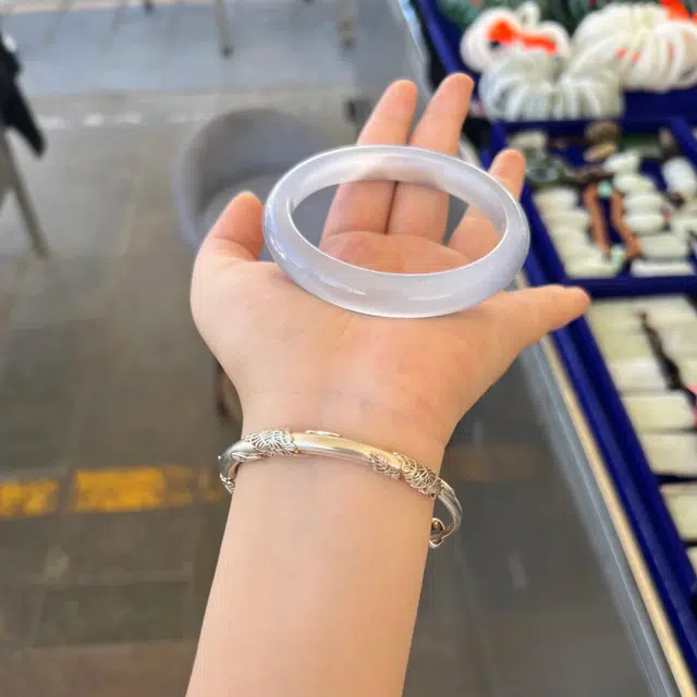 银色饰界 一步一响贵妃镯新中式国风古风旗袍汉服气质年轻叮当镯 猫眼石 玉石手镯 女款