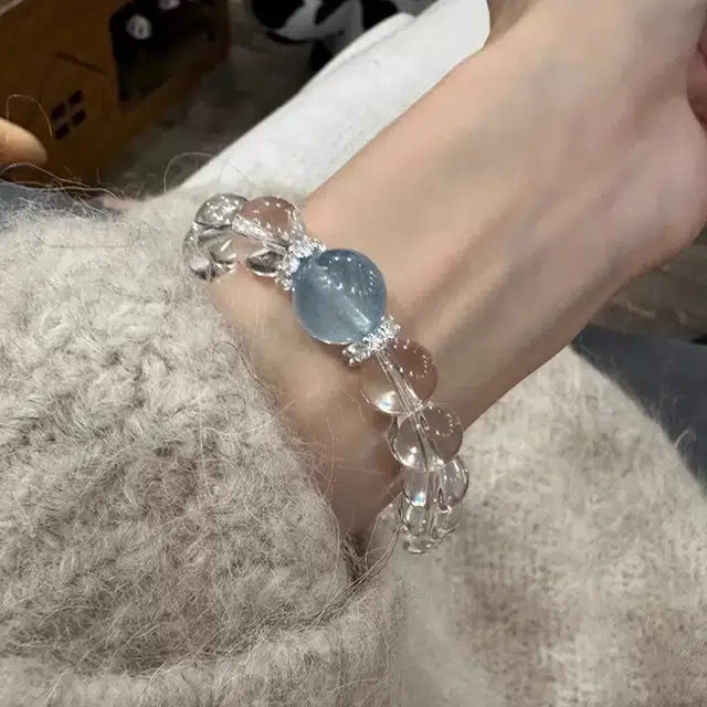 银色饰界 学业顺利 水逆转运 简约转运通勤百搭显白小清新森系甜美优雅温柔#好运天然 白水晶 手串 男女同款情侣款