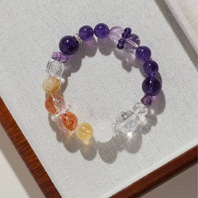 银色饰界 新中式国风高级 轻奢小清新#好运天然 多色水晶 手串 男女同款情侣款