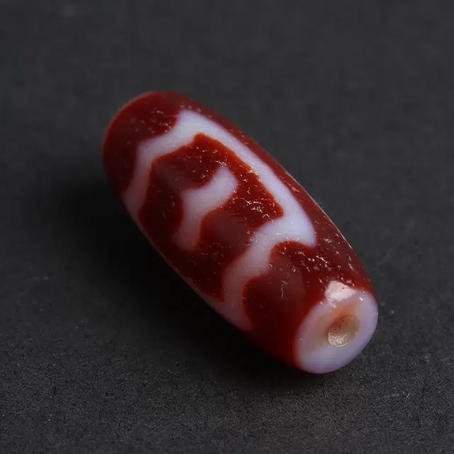 欧说珠宝 风化清晰高油包浆再造辰砂朱砂供红肉大鹏鸟 再造辰砂朱砂 天珠吊坠 男女同款情侣款