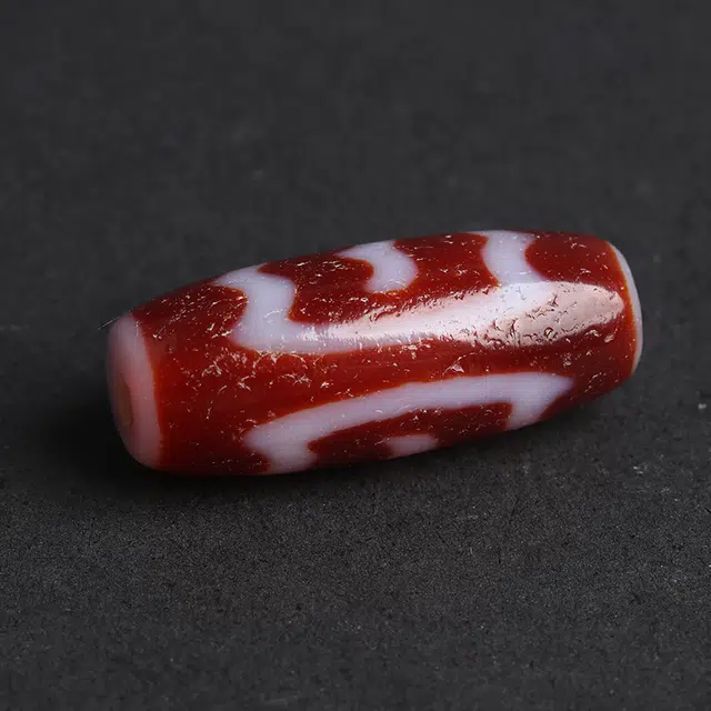 欧说珠宝 风化清晰高油包浆再造辰砂朱砂供红肉大鹏鸟 再造辰砂朱砂 天珠吊坠 男女同款情侣款